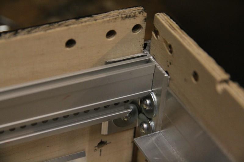 Blind rivets through a corner casemaker with additional washers